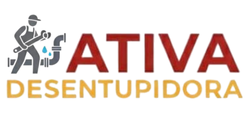 Logotipo Desentupidora Ativa - atendimento em Caxias do Sul e região.